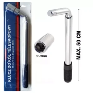 Teleskopinis L formos ratų raktas (17/19 mm, iki 50 cm)